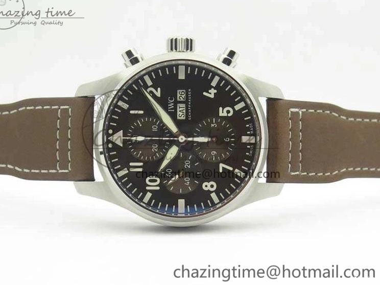 MIROTIME 0523 SunProtective Pilot Chrono IW377713 ZF 1:1 Best Edition Brown Dial On Brown Leather Strap A 7214
